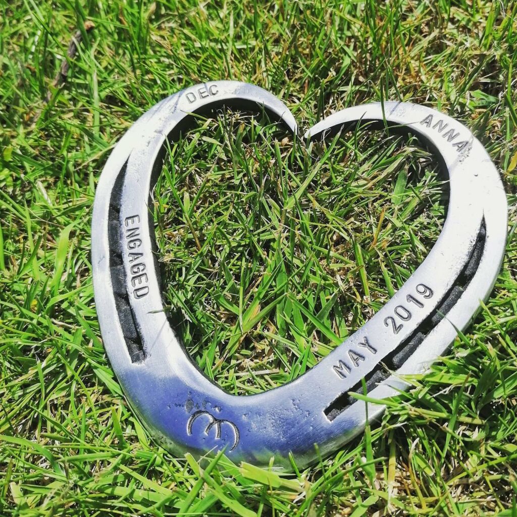 Handmade Custom Horseshoe Heart